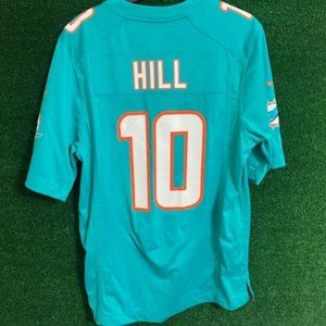 MEN Tyreek Hill #10 Miami Dolphins Game on-Field Team Jersey Green Sz Small